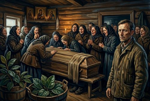 Родные оплакивают Матрёну.