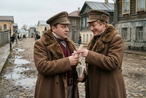 Манилов передаёт Чичикову список крестьян