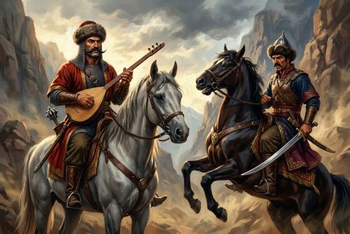 Иллюстрация для "Кёроглу и Дели-Гасан"