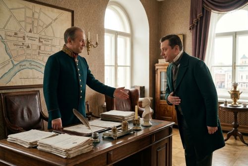 Чичиков льстит губернатору